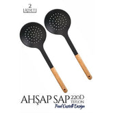Takaz Global Ahşap Sap Teflon Kevgir 2 li SET P.Castelli Design